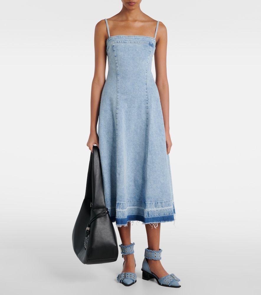 Pumps Feminine Buckle in denim - Ganni - Modalova