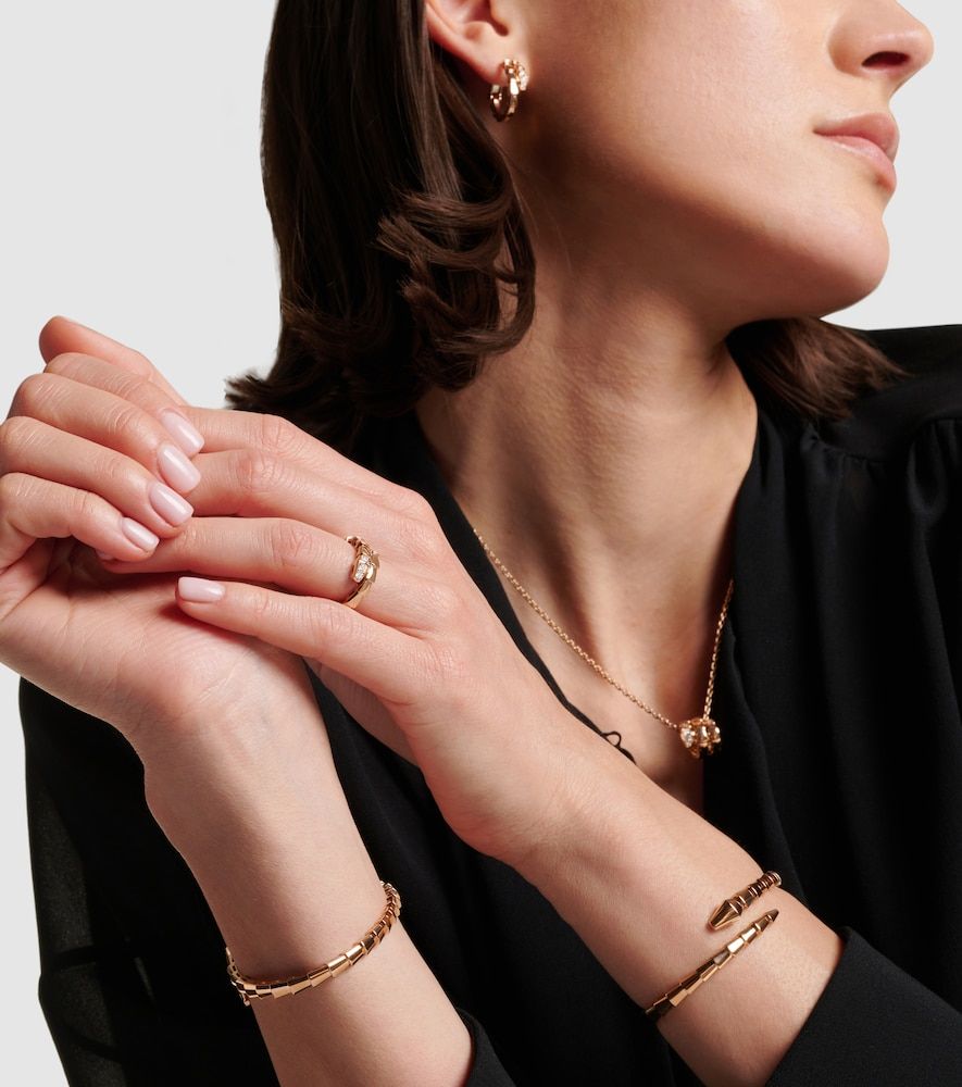 Ring Serpenti Viper aus 18kt Rosé mit Diamanten - Bvlgari - Modalova