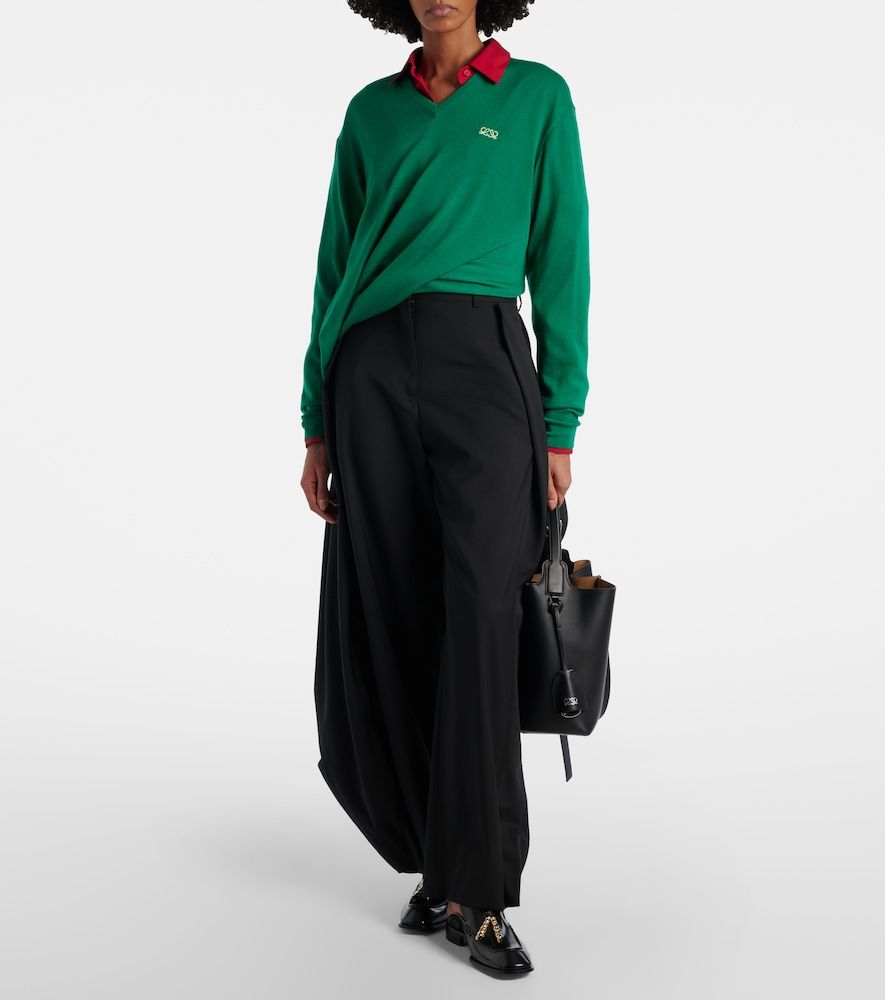 Double L asymmetric wool sweater - Loewe - Modalova