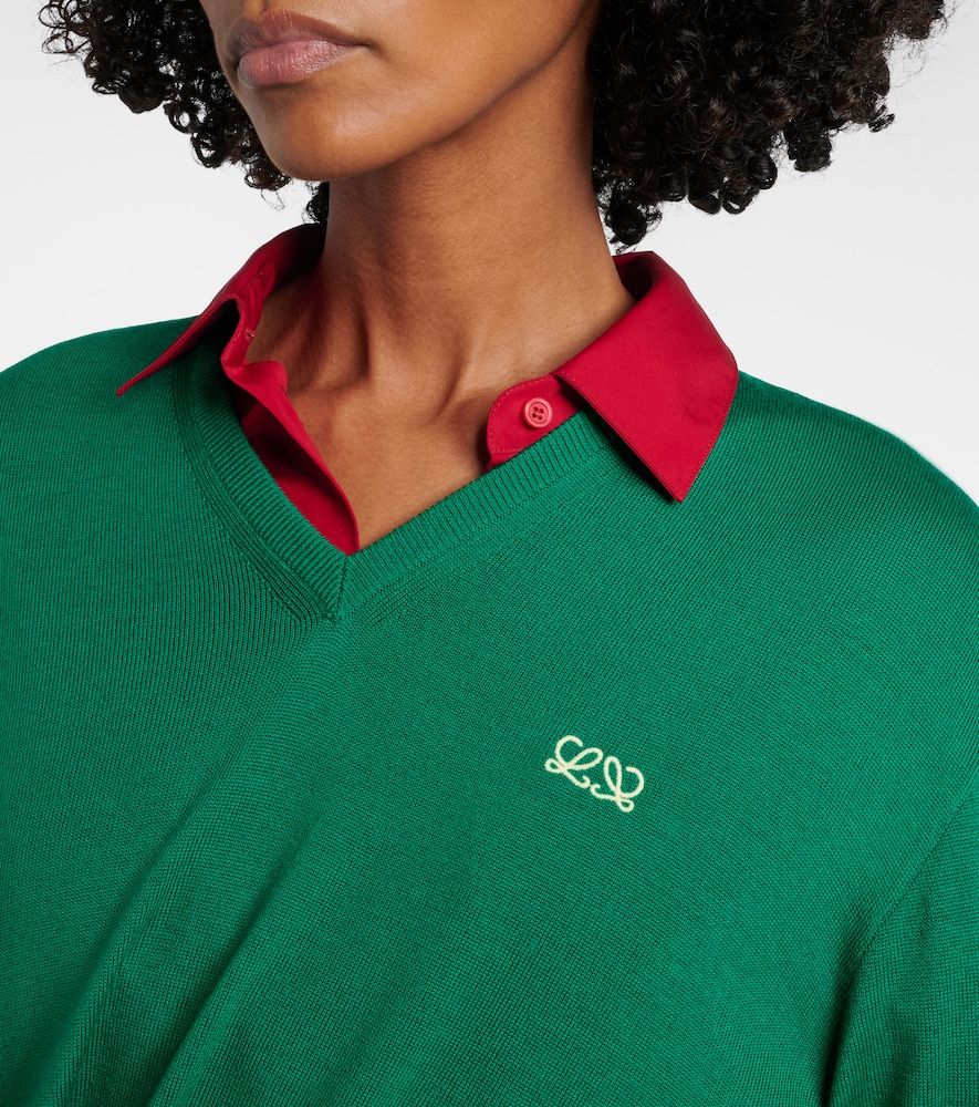 Double L asymmetric wool sweater - Loewe - Modalova