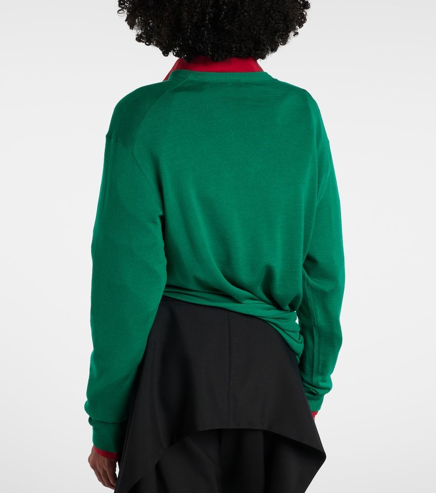 Double L asymmetric wool sweater - Loewe - Modalova