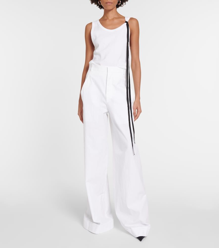 Pantalones Dorothee en lona de algodón - Ann Demeulemeester - Modalova