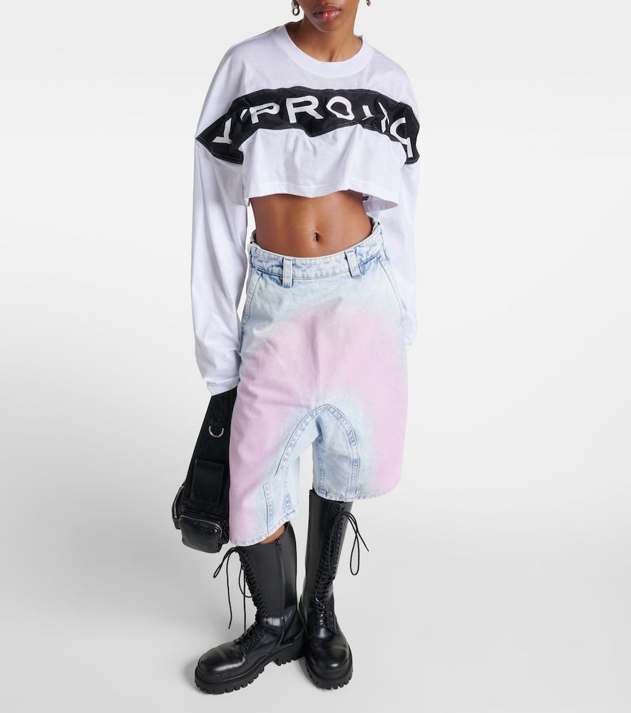 Crop top de jersey de algodón con logo - Y/Project - Modalova