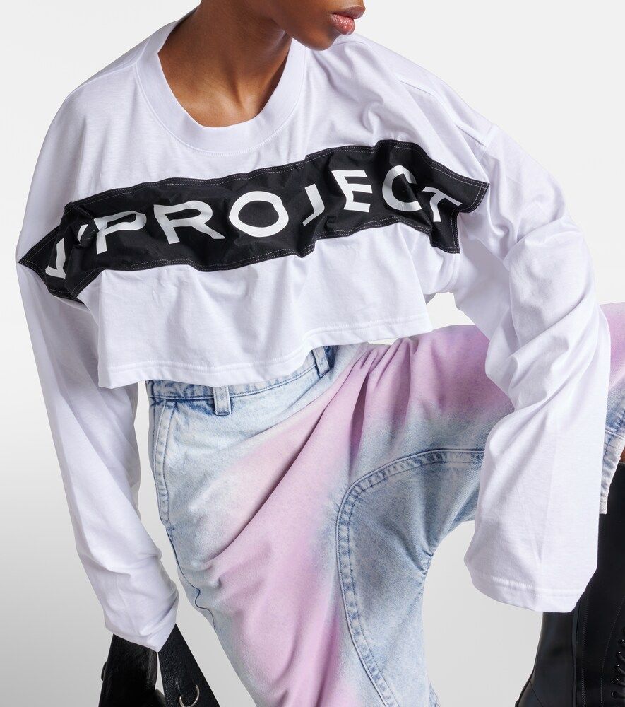 Crop top de jersey de algodón con logo - Y/Project - Modalova