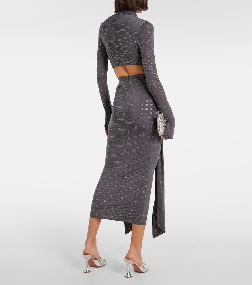 Embellished jersey midi skirt - Alex Perry - Modalova