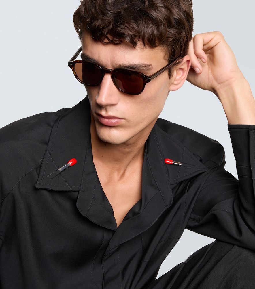 Runde Sonnenbrille Triangle Stud - Bottega Veneta - Modalova