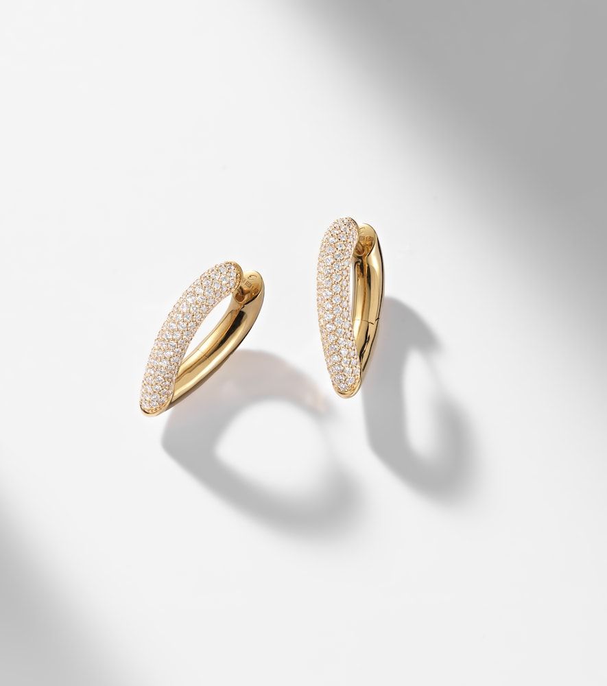 Pendientes Drop Link Medium de oro de 18 ct con diamantes - Engelbert - Modalova
