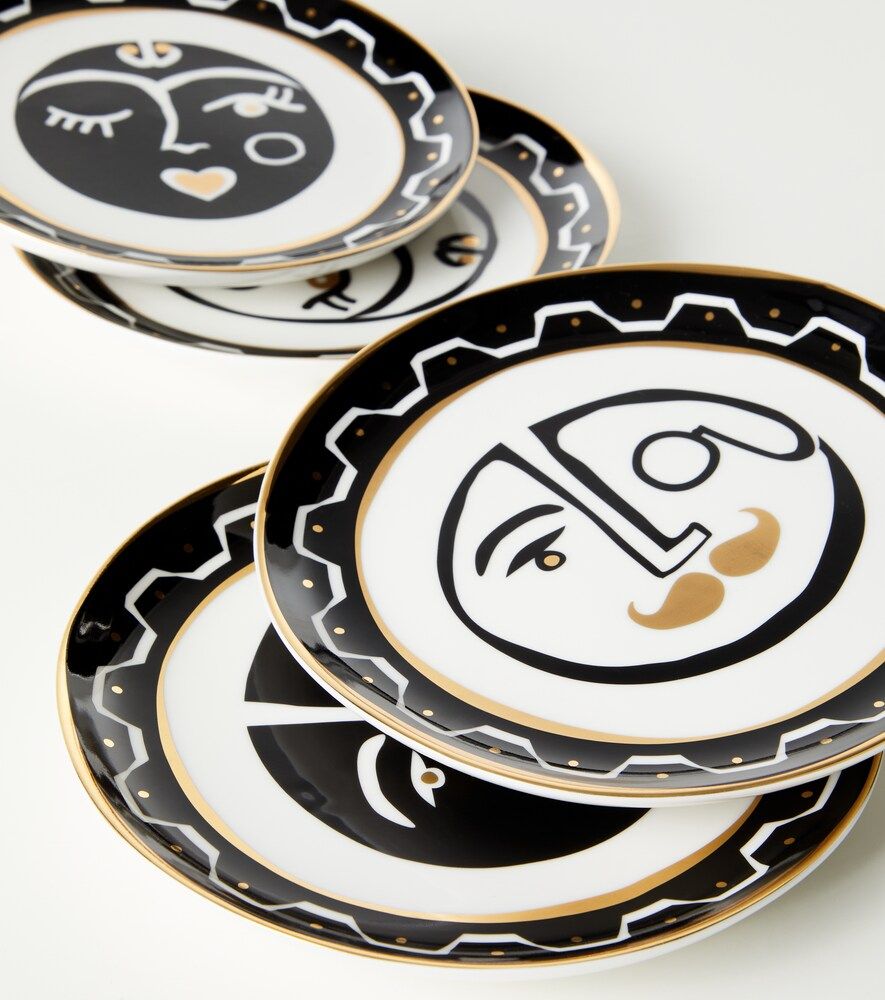 Set de 4 platos llanos Marseilles de porcelana - Jonathan Adler - Modalova