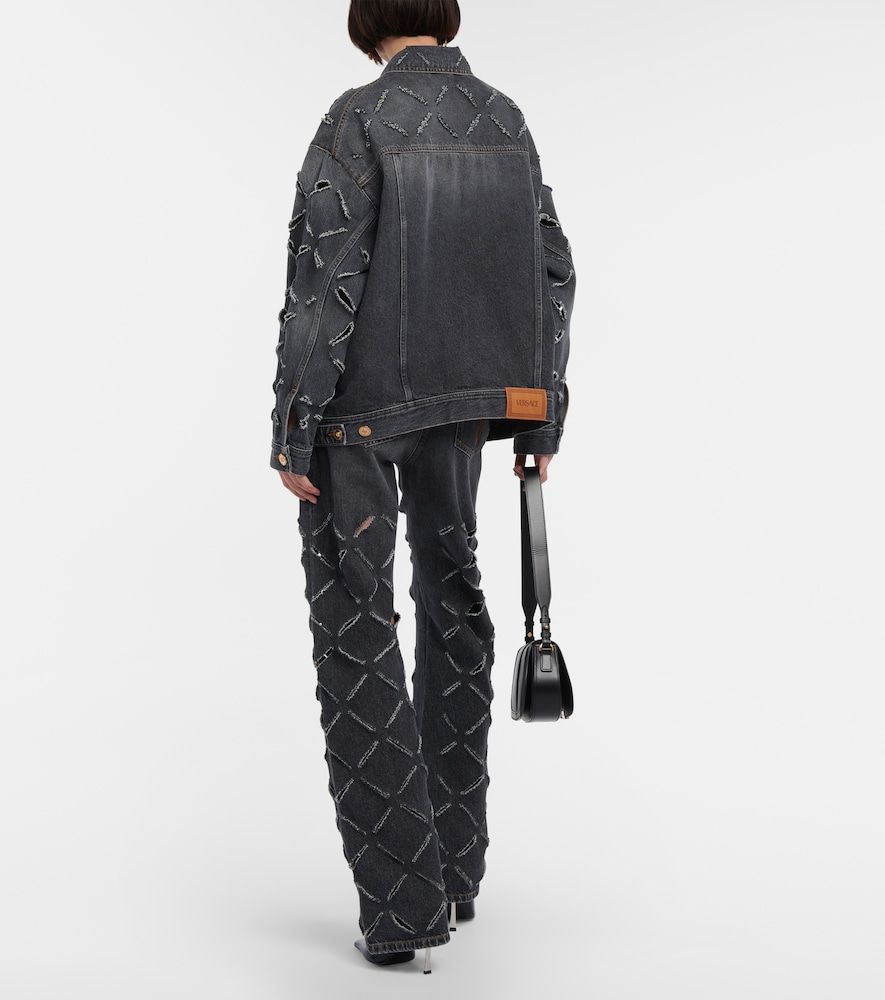 Versace Giacca di jeans con cut-out - Versace - Modalova