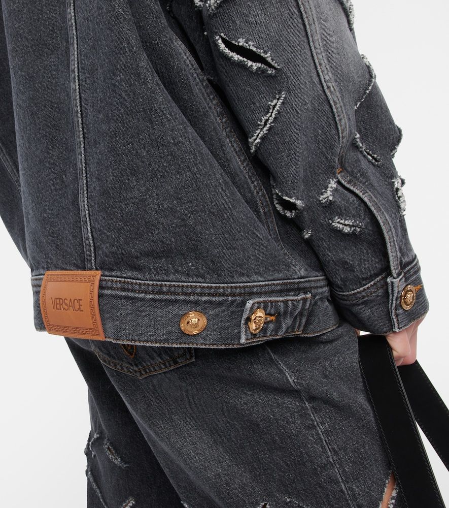 Versace Giacca di jeans con cut-out - Versace - Modalova