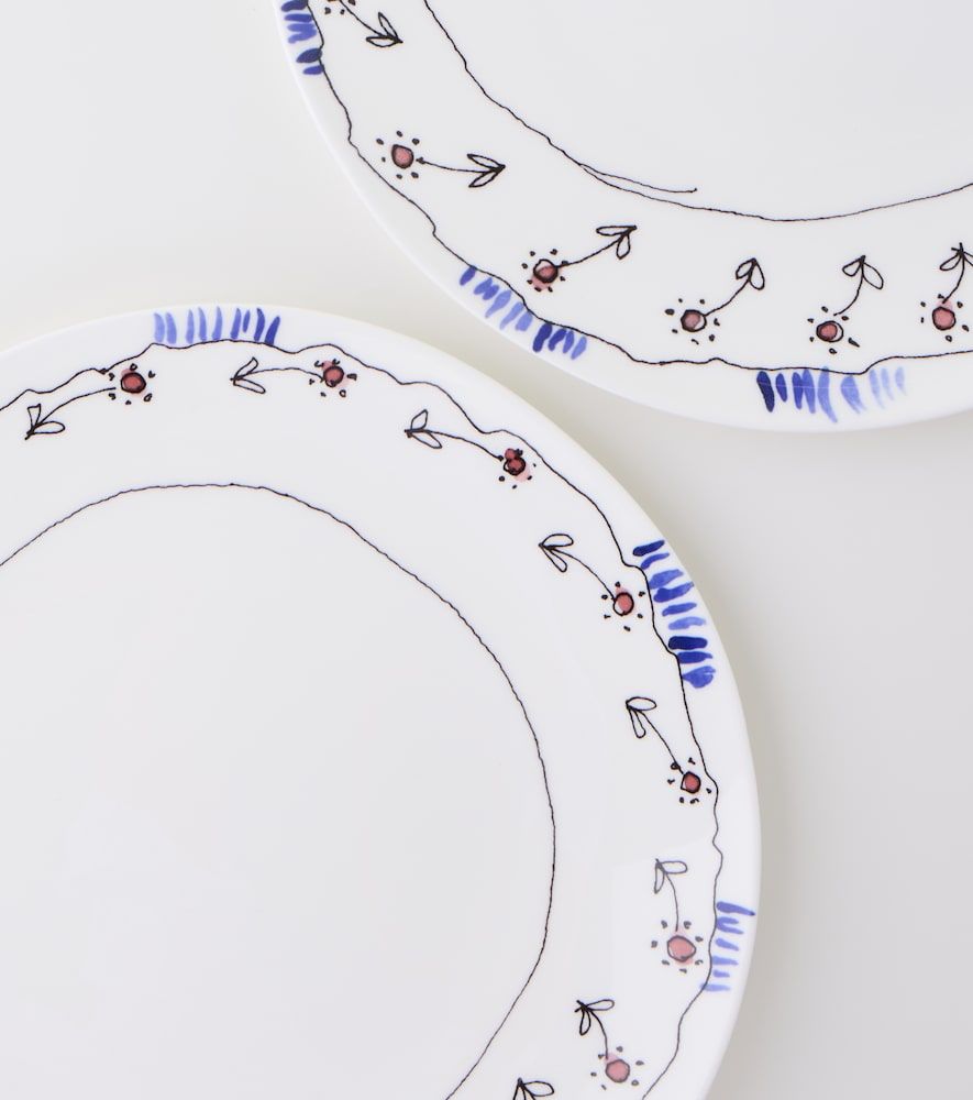 X Marni Set de 2 platos Anemone Milk de porcelana - Serax - Modalova