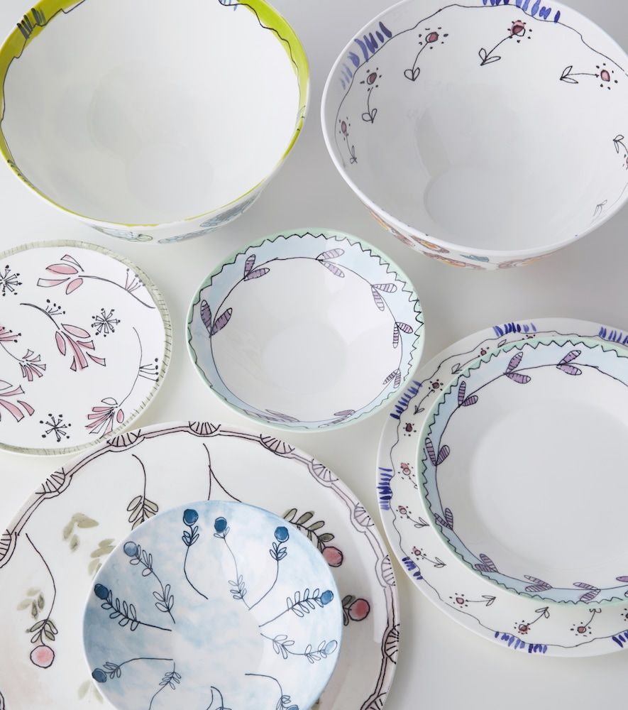 X Marni Set de 2 platos Anemone Milk de porcelana - Serax - Modalova