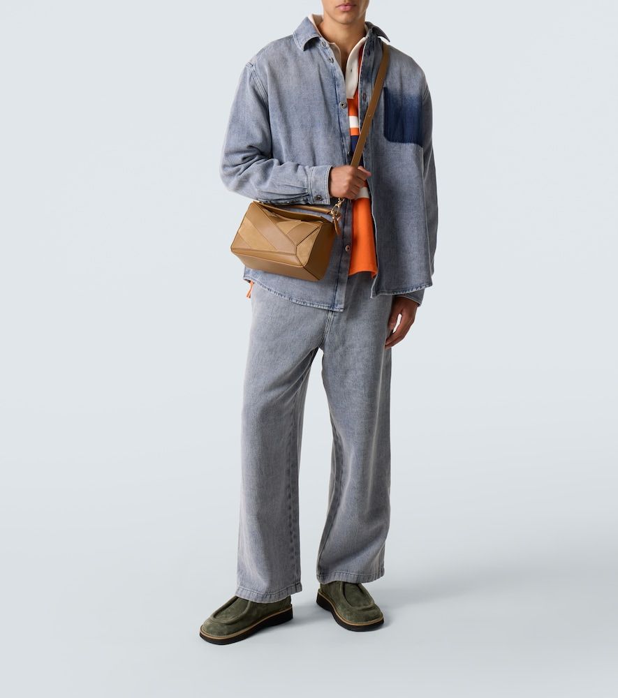 Bolso al hombro Puzzle Small de piel y ante - Loewe - Modalova
