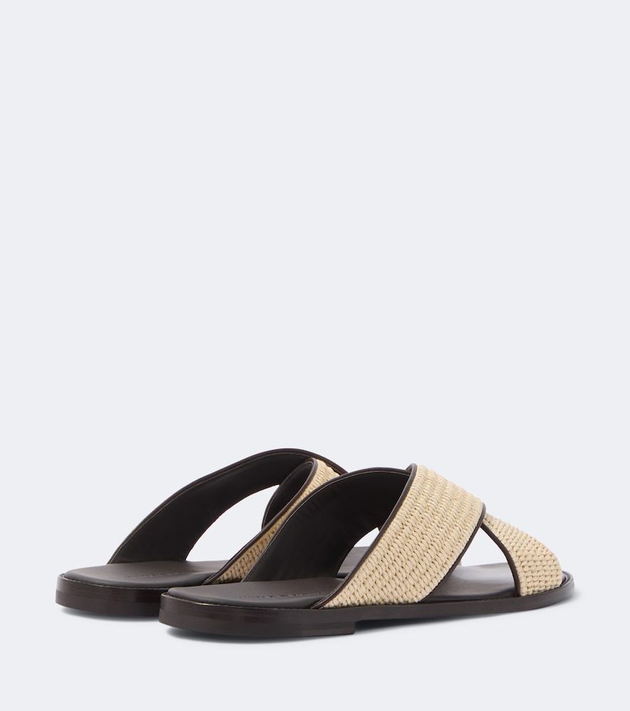 Sandalen Otawi aus Raffiabast mit Leder - Manolo Blahnik - Modalova