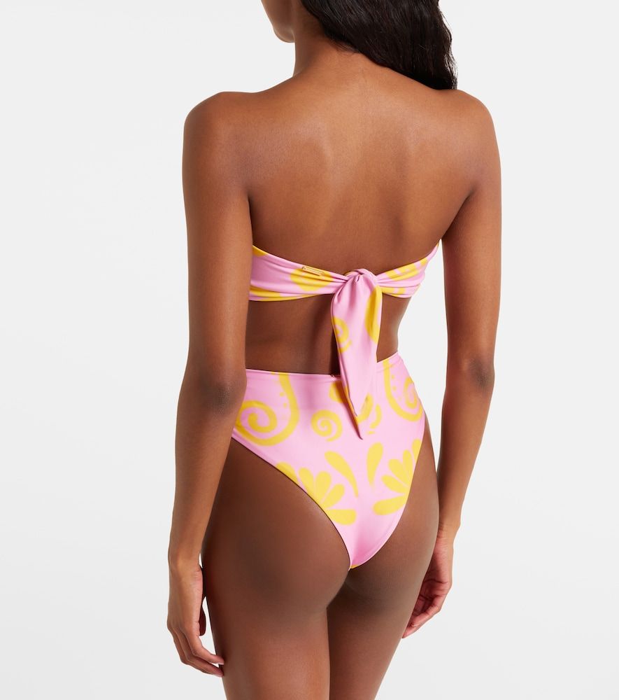 Slip bikini Lulu a vita alta con stampa - Cala de la Cruz - Modalova