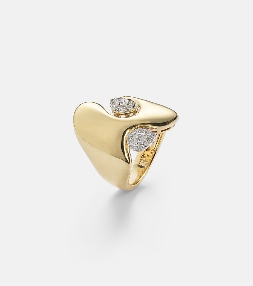 Golden Strada 18kt ring with diamonds - Yeprem - Modalova