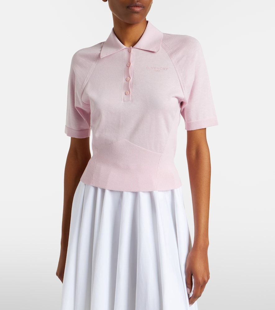 Polo en mezcla de algodón y seda - Givenchy - Modalova