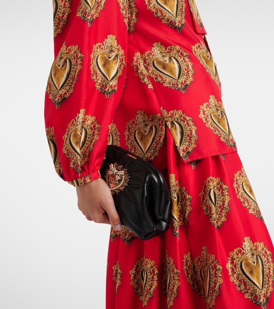Printed tie-neck silk blouse - Dolce&Gabbana - Modalova