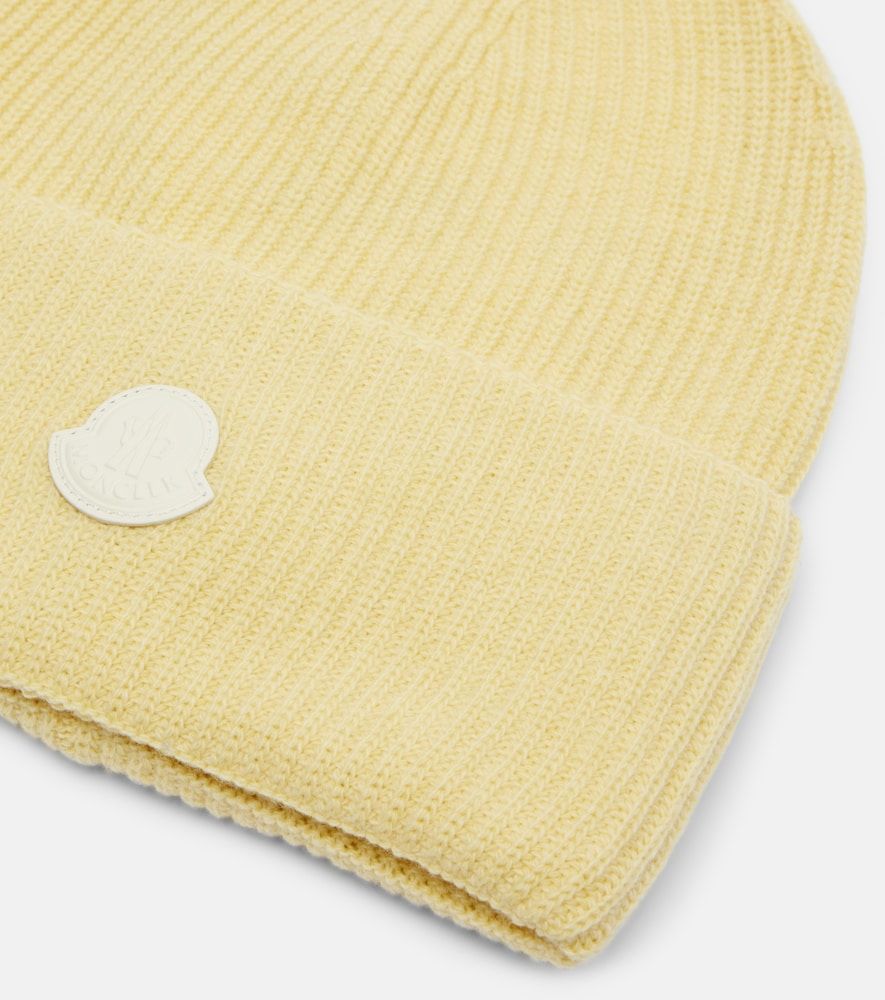 Logo wool and cashmere beanie - Moncler - Modalova