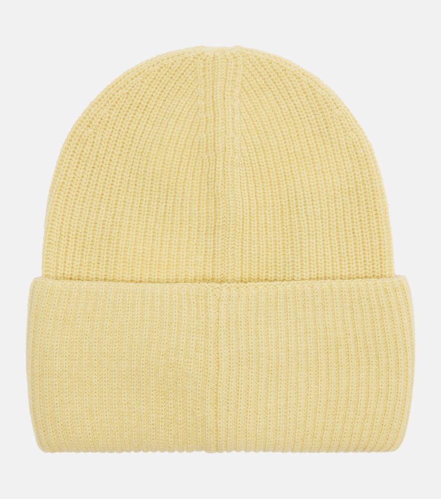 Logo wool and cashmere beanie - Moncler - Modalova