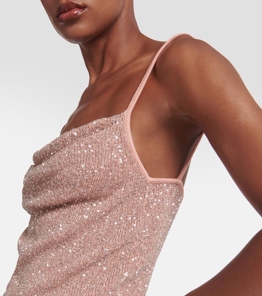 Top cropped Diaplo in maglia lamé - Altuzarra - Modalova