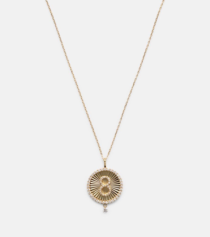 Persée Collar Lucky Charm Eight de oro de 18 ct con diamantes - Persee - Modalova