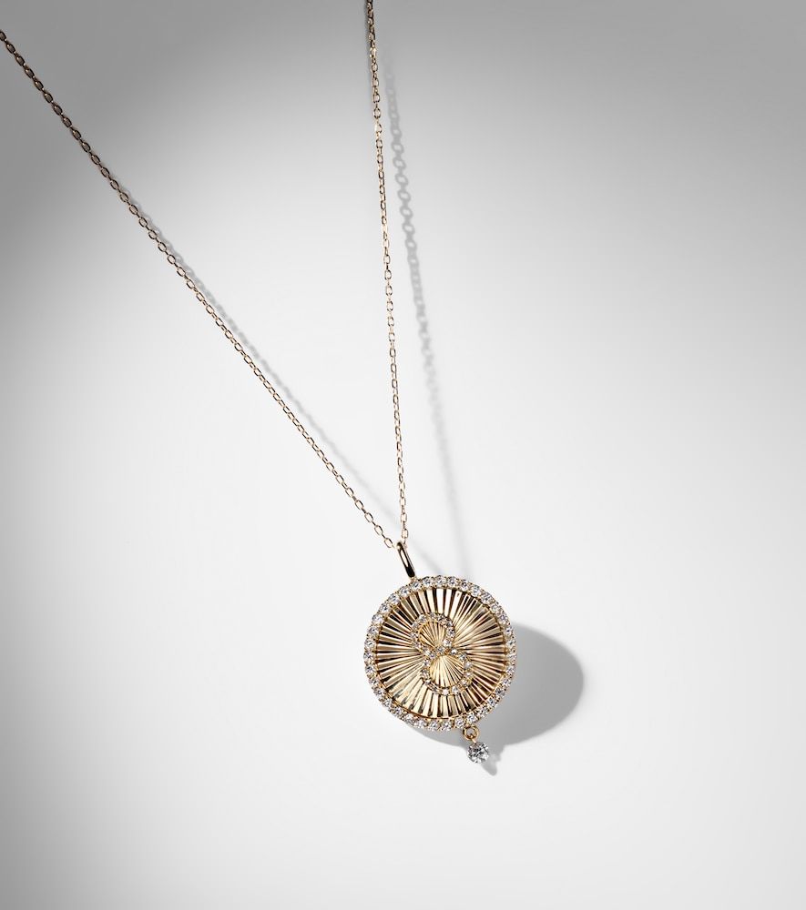 Persée Collar Lucky Charm Eight de oro de 18 ct con diamantes - Persee - Modalova