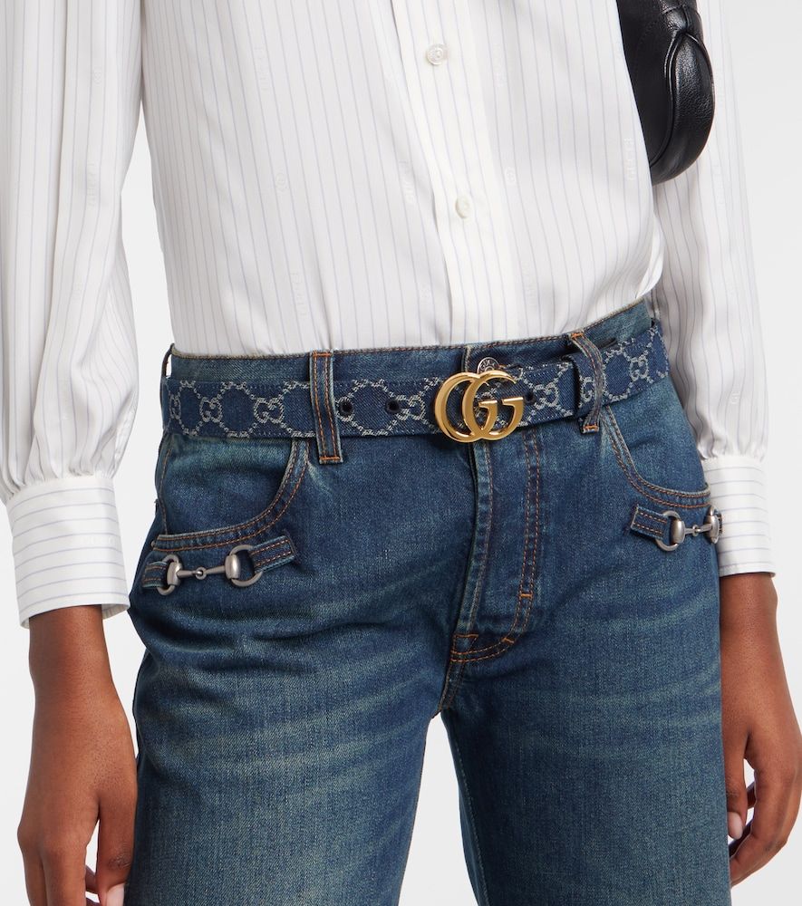 Gucci Gürtel GG Marmont aus Denim - Gucci - Modalova