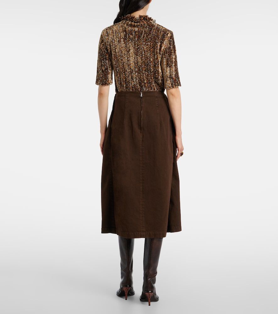 Dries Van Noten Gonna midi di jeans - Dries Van Noten - Modalova