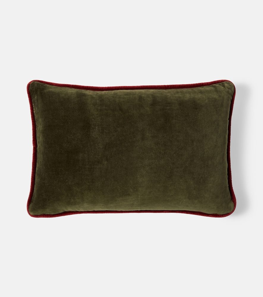 Cojín de terciopelo de algodón bordado - Les-Ottomans - Modalova