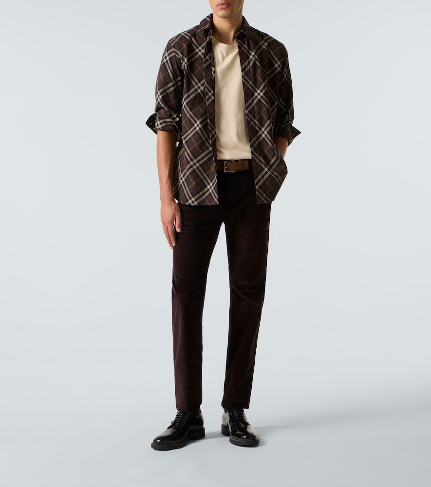 Pantalones slim de pana de algodón - Burberry - Modalova