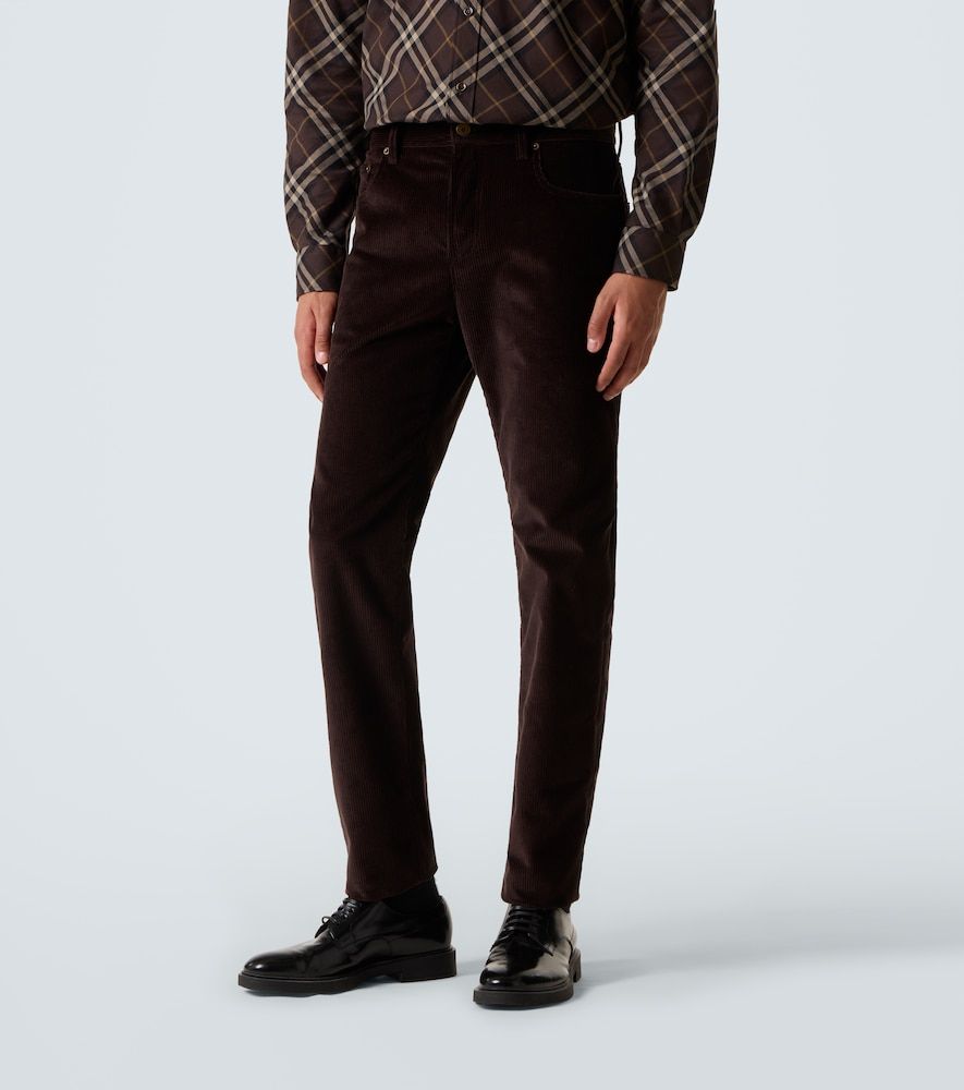 Pantalones slim de pana de algodón - Burberry - Modalova