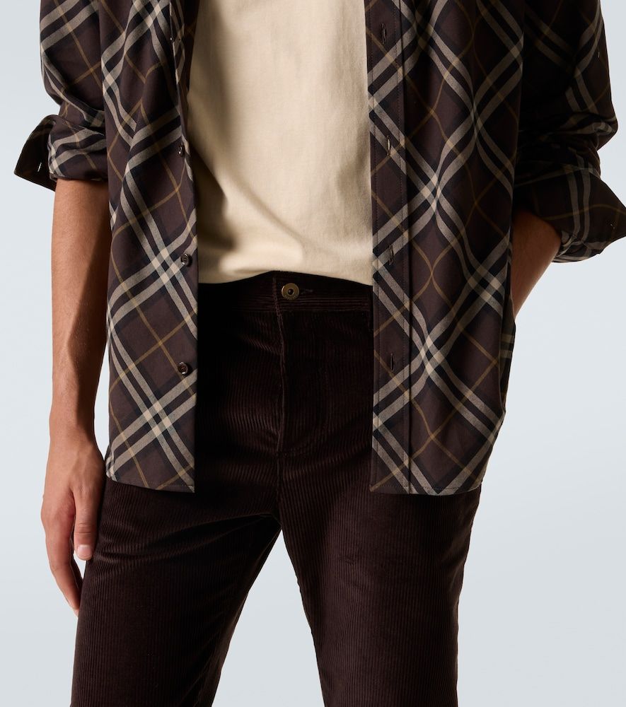 Pantalones slim de pana de algodón - Burberry - Modalova