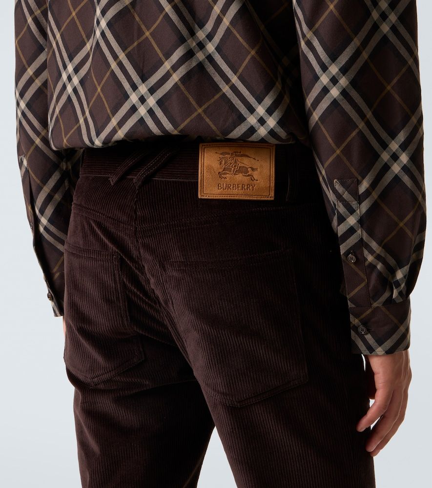 Pantalones slim de pana de algodón - Burberry - Modalova