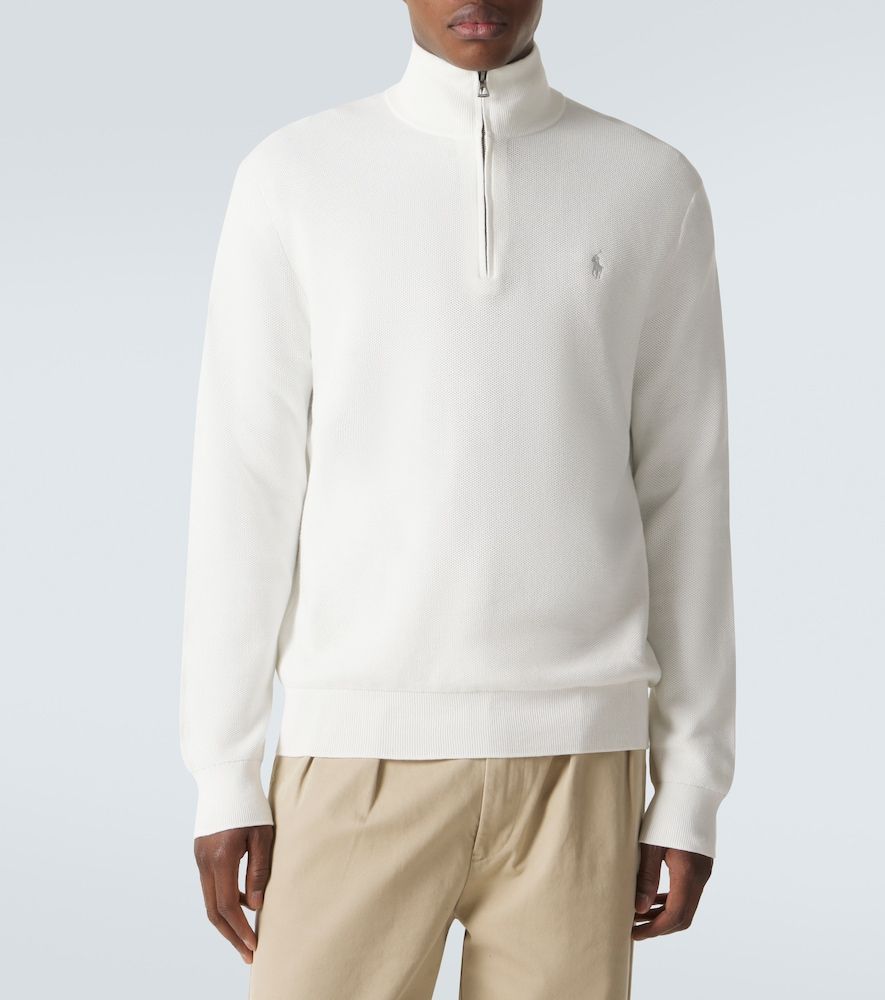 Logo cotton half-zip sweater - Polo Ralph Lauren - Modalova