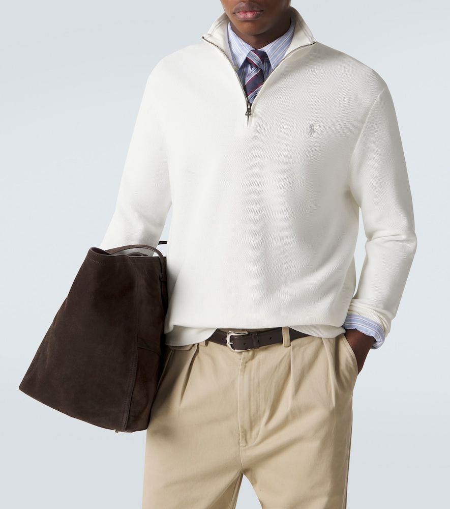 Logo cotton half-zip sweater - Polo Ralph Lauren - Modalova