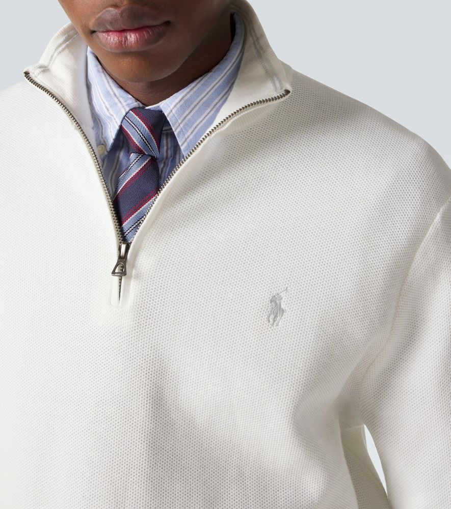 Logo cotton half-zip sweater - Polo Ralph Lauren - Modalova