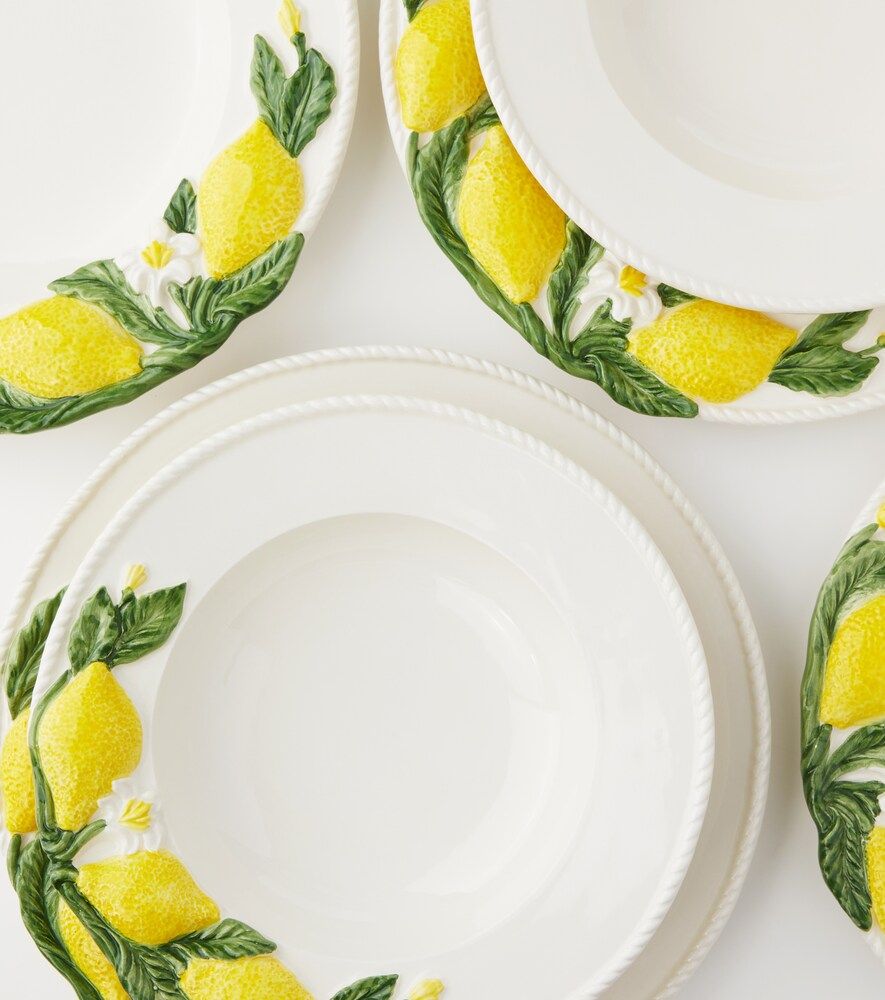 Set di 4 piatti piani Lemon - Les-Ottomans - Modalova