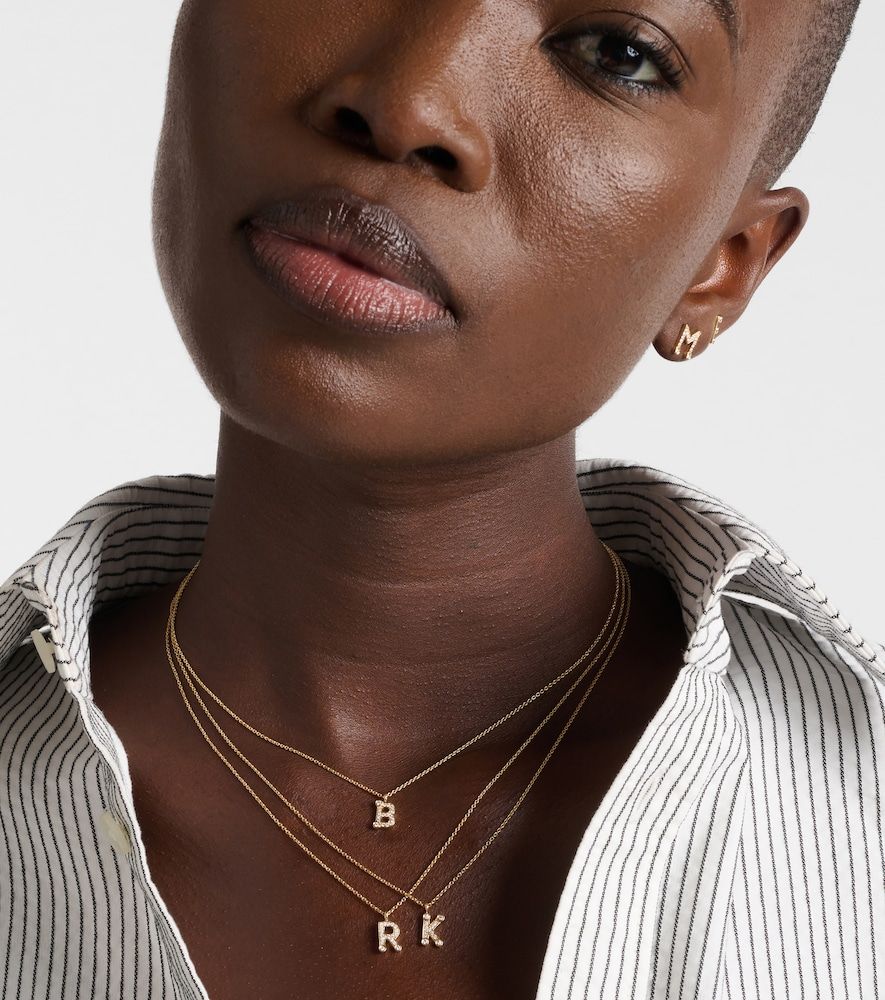 Collar Initial de oro de 18 ct con diamantes - Sophie Bille Brahe - Modalova