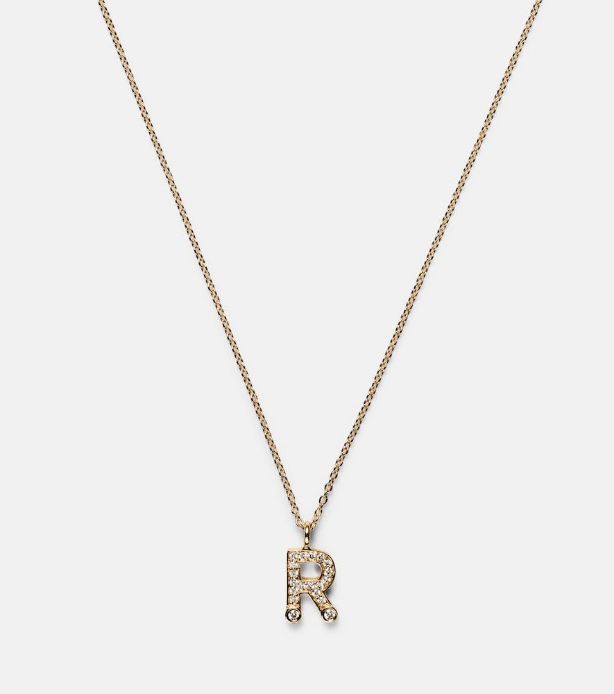 Collar Initial de oro de 18 ct con diamantes - Sophie Bille Brahe - Modalova
