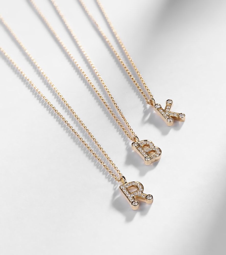 Collar Initial de oro de 18 ct con diamantes - Sophie Bille Brahe - Modalova
