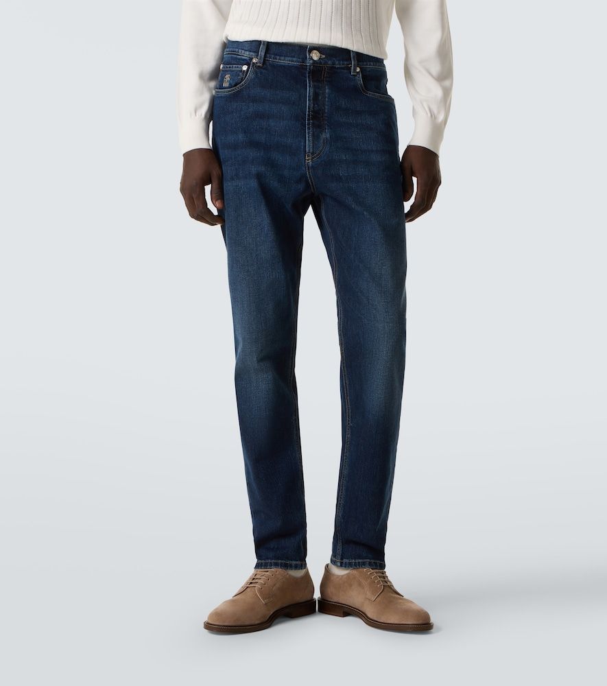 Jeans slim a vita media - Brunello Cucinelli - Modalova