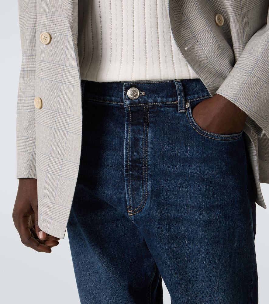 Jeans slim a vita media - Brunello Cucinelli - Modalova