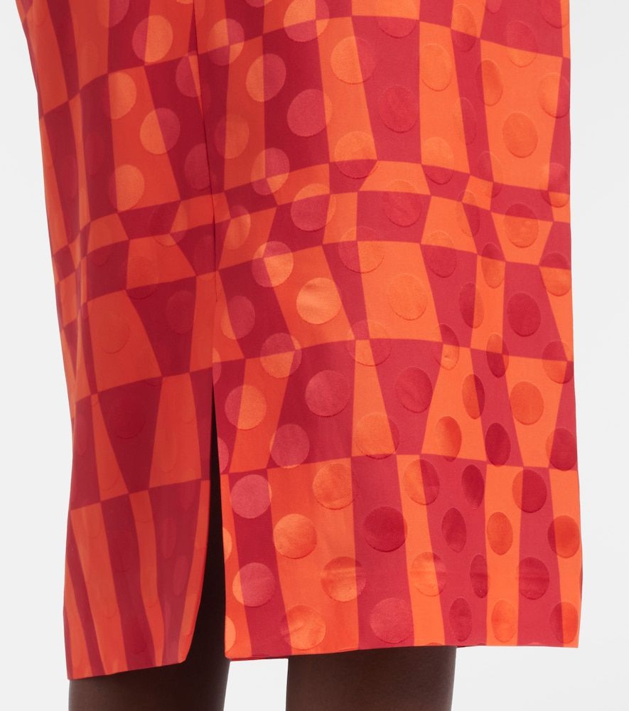 Gonna midi in jacquard di raso - Dries Van Noten - Modalova