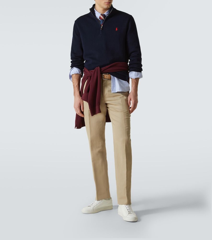 Logo cotton half-zip sweater - Polo Ralph Lauren - Modalova