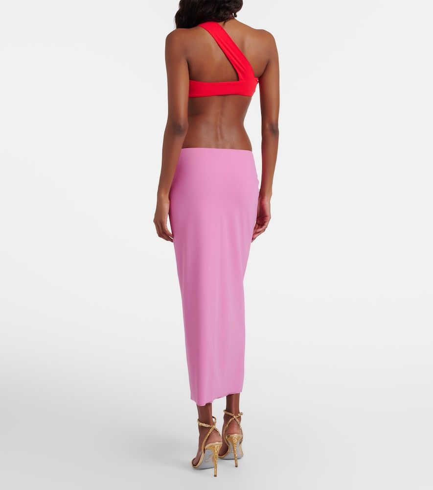 Cutout one-shoulder midi dress - Roberto Cavalli - Modalova