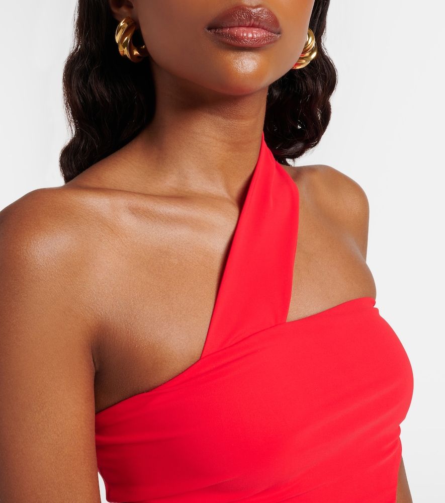 Cutout one-shoulder midi dress - Roberto Cavalli - Modalova