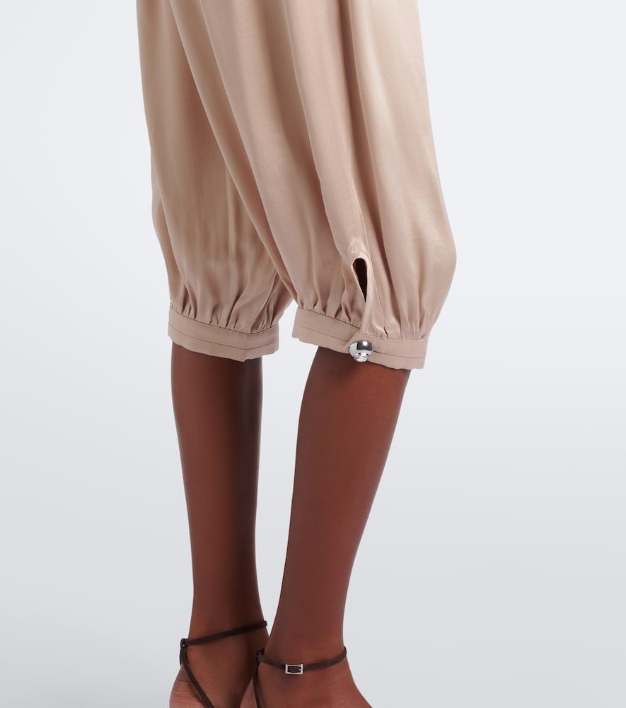 Leather-trimmed capri pants - Jacques Wei - Modalova