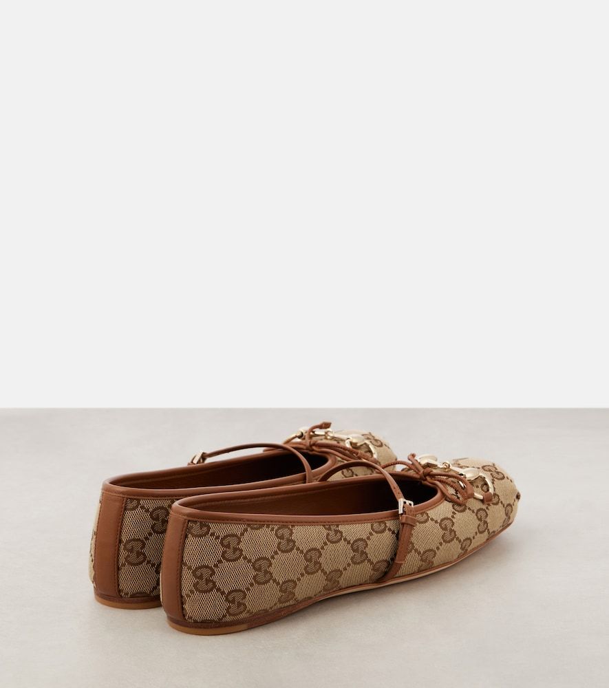 Horsebit GG Canvas ballet flats - Gucci - Modalova