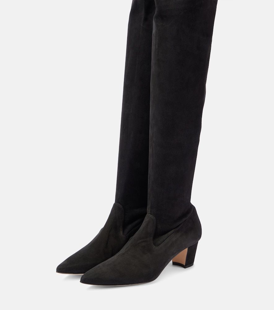 Overknee-Stiefel Lupasca 55 aus Veloursleder - Manolo Blahnik - Modalova